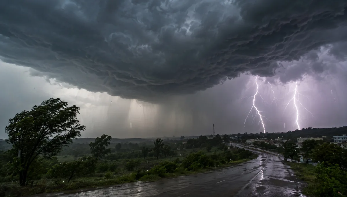 Weather alert for rain, lightning, and strong winds in several districts of Chhattisgarh.