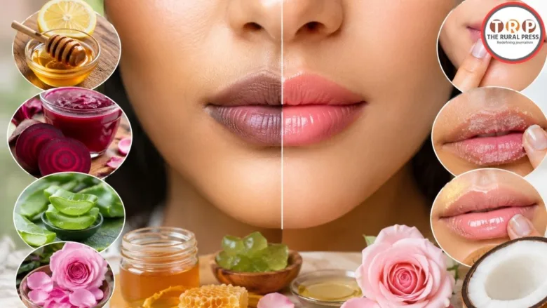 A person applying natural lip balm to get soft and pink lips