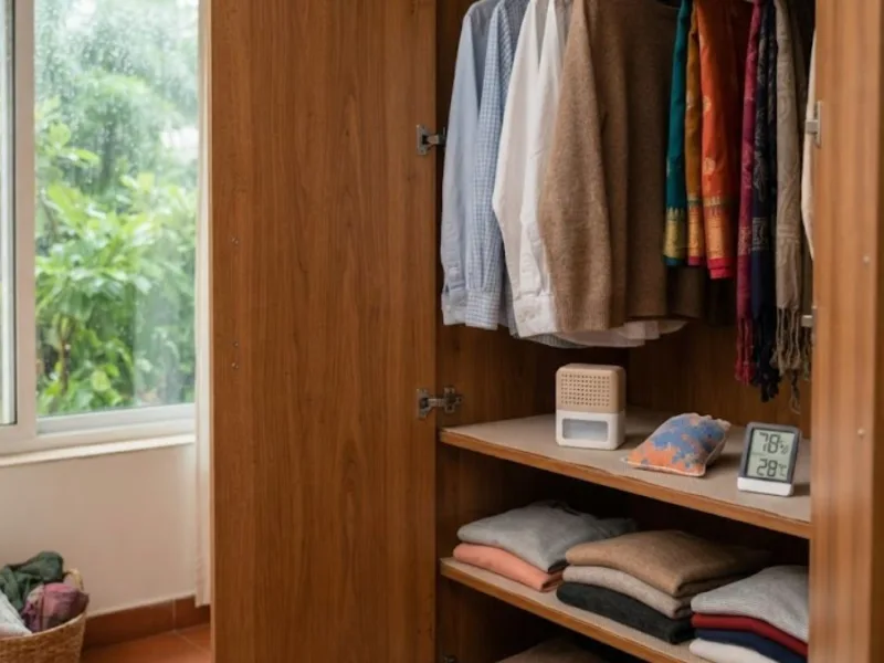 Wardrobe care and moisture protection tips for clothes during monsoon season