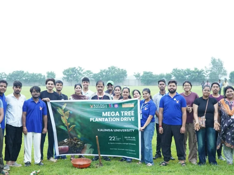 Kalinga University Naya Raipur Tree Plantation Drive NSS Volunteers