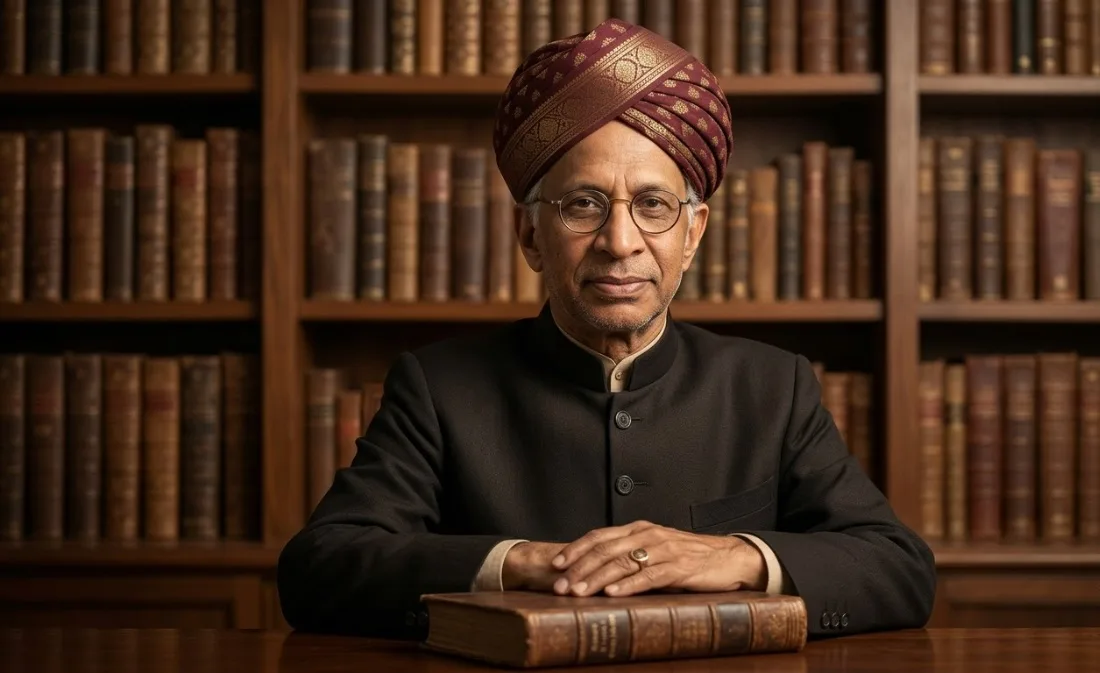 Vintage portrait photograph of Dr Sarvepalli Radhakrishnan philosopher and second President of India.