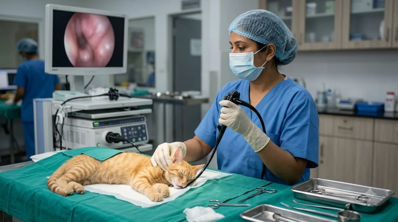 Cat swallowed Pen: 3 दिन से तड़प रही थी 2 किलो की बिल्ली, जब डॉक्टरों ने गले में डाला कैमरा तो उड़ गए होश!