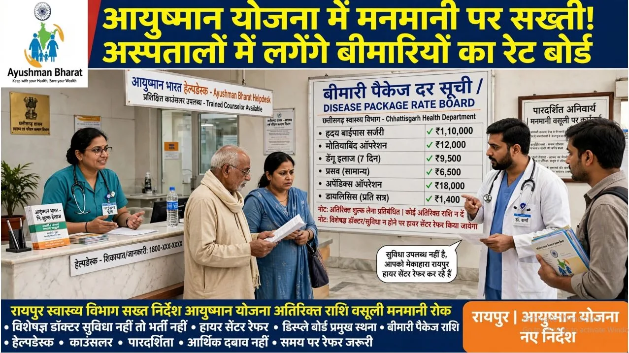 Ayushman Bharat scheme: अब इलाज से पहले रेट लिस्ट देख सकेगा मरीज, डॉक्टर न हो तो भर्ती करने पर रोक