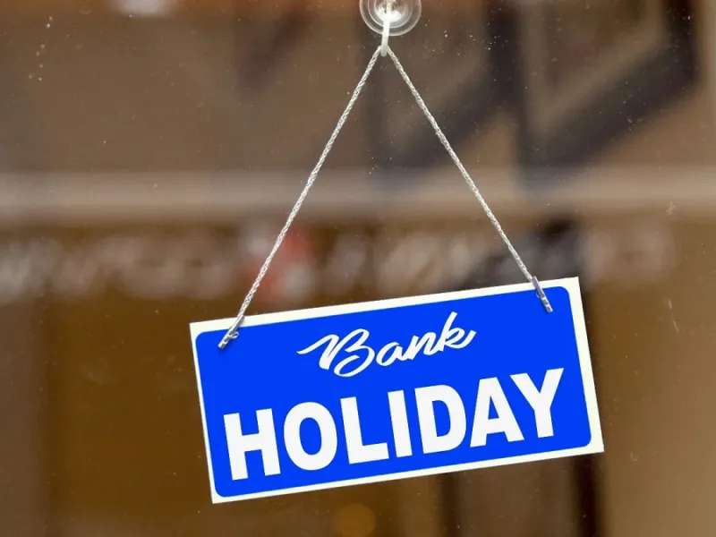 Bank Holidays September 2026 showing closed bank branch and calendar dates