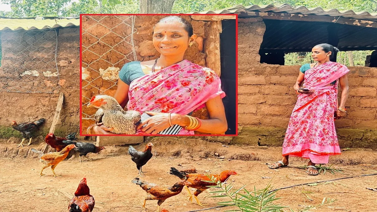 Rural woman in Dantewada earning income through poultry farming under Bihan Yojna
