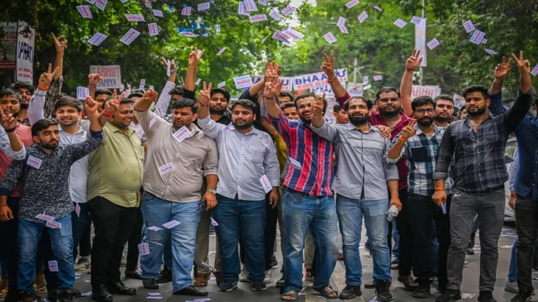 DUSU Election 2026 ABVP and NSUI candidates for Delhi University student union election