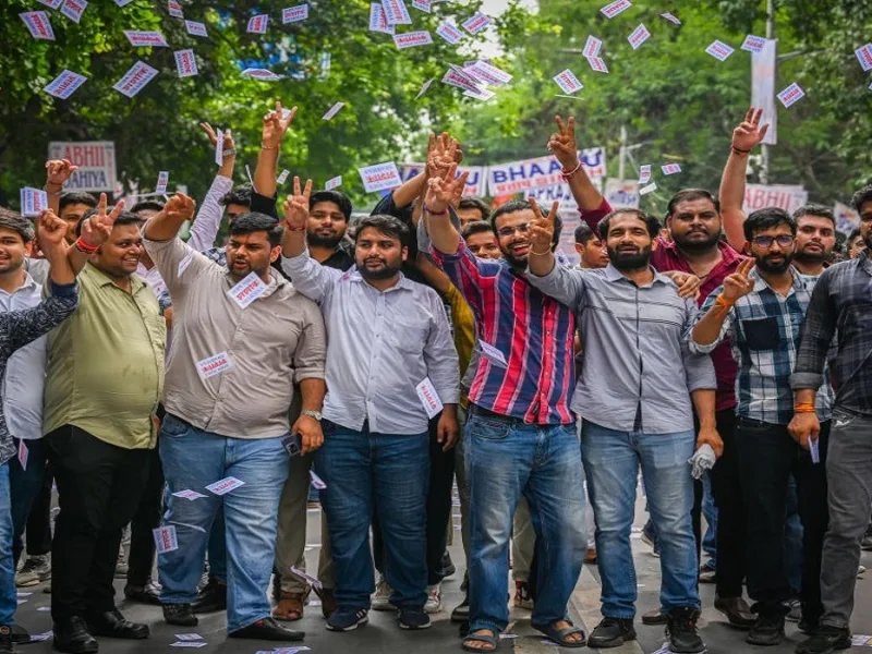 DUSU Election 2026 ABVP and NSUI candidates for Delhi University student union election