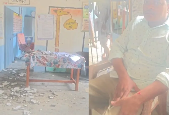 Surajpur Breaking: स्कूल में अचानक गिरा छत का प्लास्टर, शिक्षक घायल, बच्चे बाल-बाल बचे, वीडियो वायरल