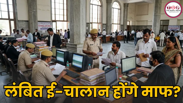 National Lok Adalat traffic challan settlement camp in Raipur Chhattisgarh