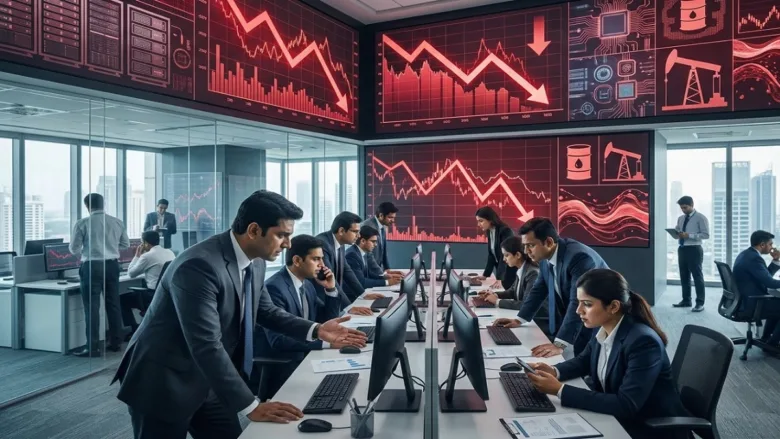 Sensex and Nifty open lower on Monday; weakness in IT stocks.