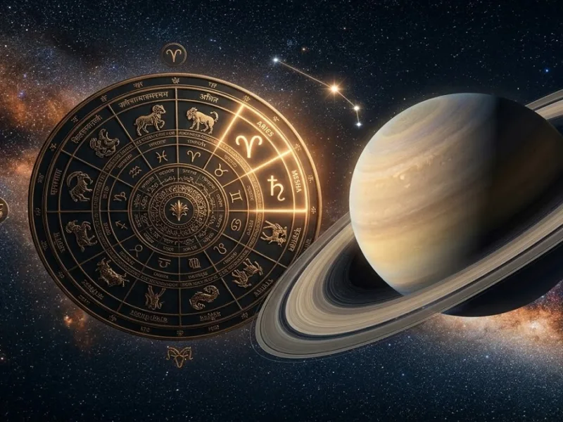 Saturn planet depicting astrological transit in Aries sign