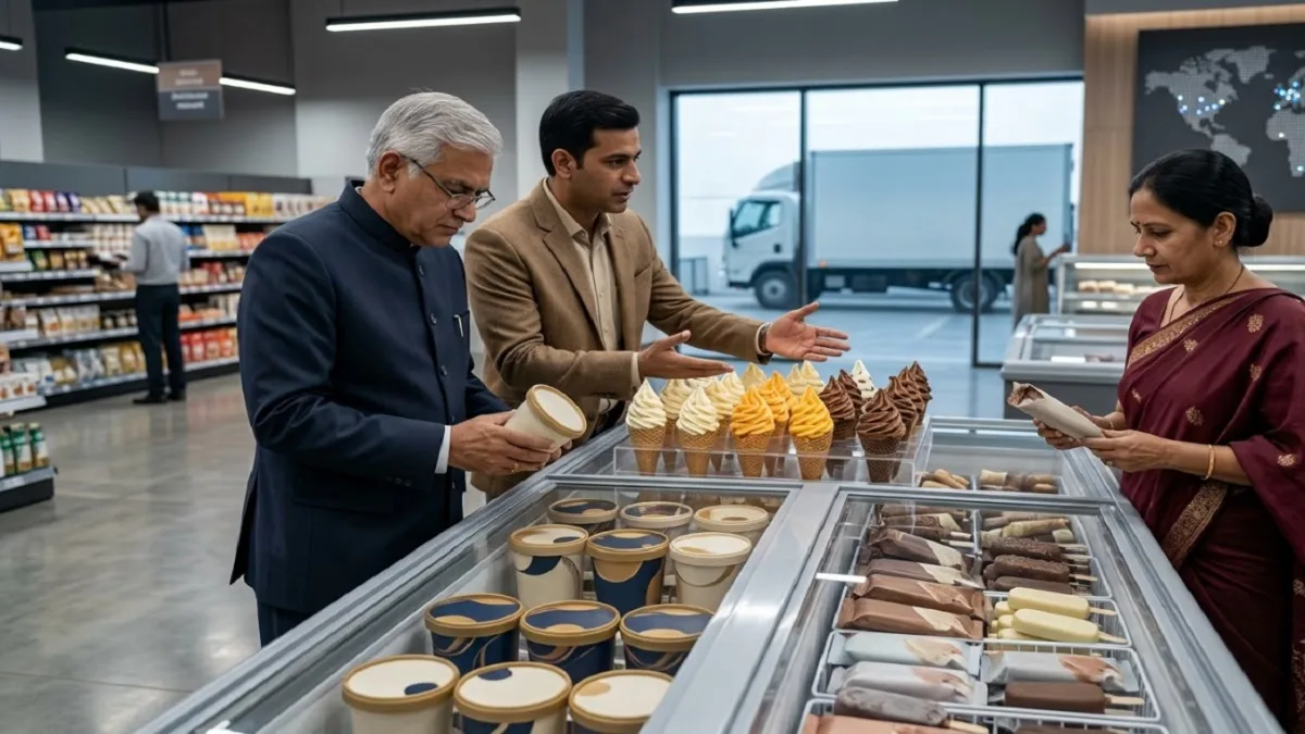Reliance Bombay Creamery ice cream launch product showcase.