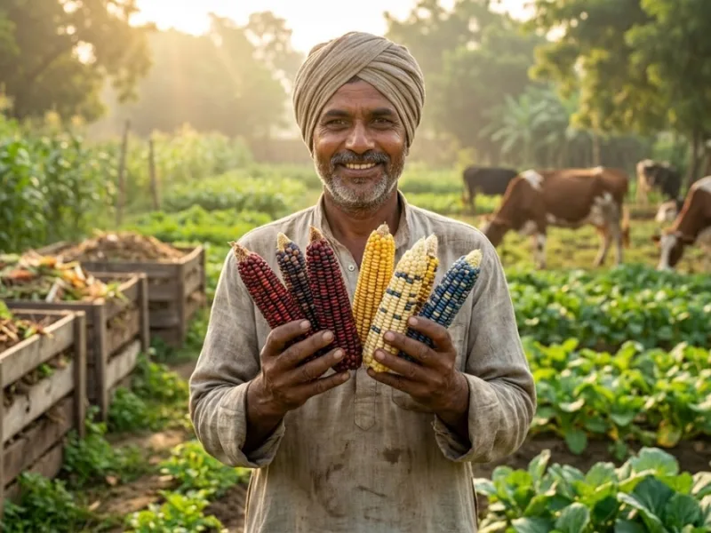 5 color corn farming: पीएम मोदी भी कर चुके हैं तारीफ, जानिए 5 रंगों का मक्का उगाने वाले किसान की कहानी