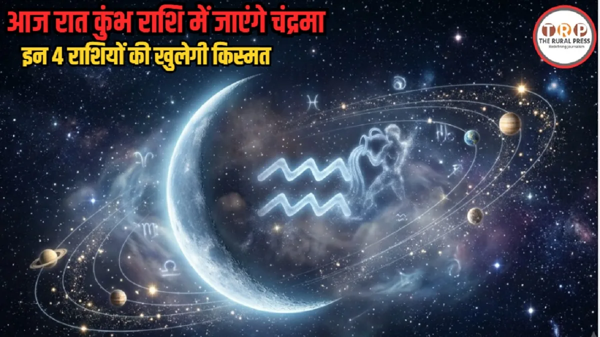 Chandra Gochar 2026: आज रात कुंभ राशि में प्रवेश करेंगे चंद्रमा, इन 4 राशियों का चमकेगा भाग्य