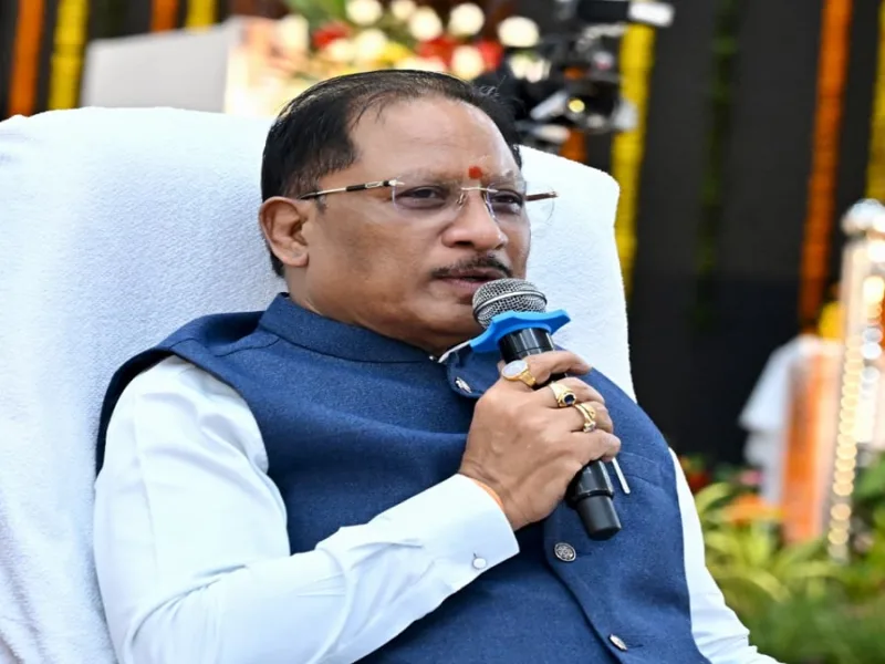 CM Vishnu Deo Sai addressing Youth Innovation and Entrepreneurship Conclave 2026 in Raipur
