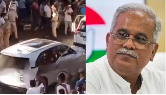 असम में गोगोई-बघेल के काफिले पर पथराव, कार के शीशे टूटे, नगांव में चुनावी रैली में जाते समय हुआ पथराव