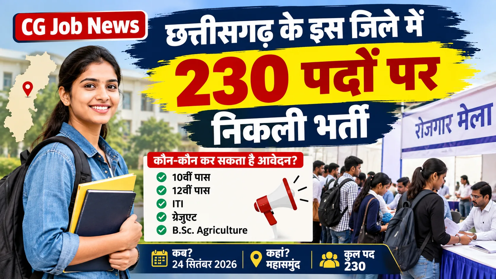 CG Job News: छत्तीसगढ़ के इस जिले में 230 पदों पर निकली भर्ती, जानें आवेदन और इंटरव्यू की पूरी डिटेल