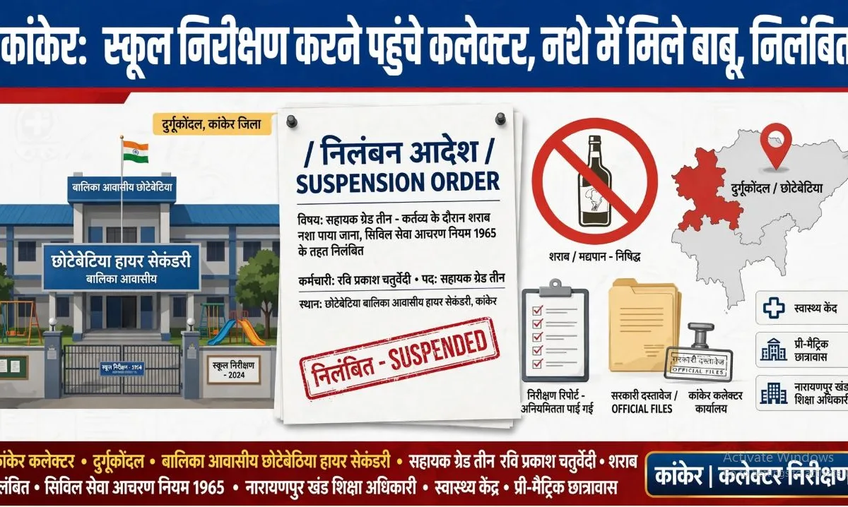 Official found heavily intoxicated during Collector's school inspection