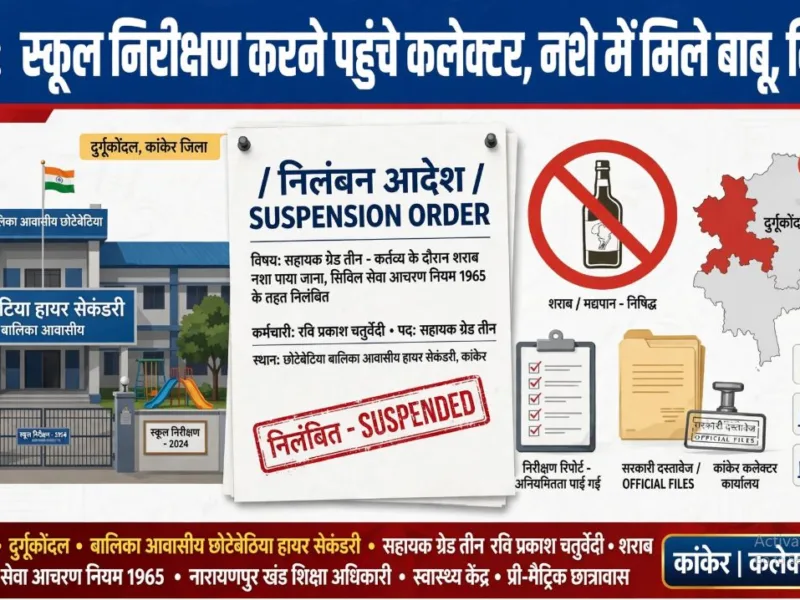 Official found heavily intoxicated during Collector's school inspection