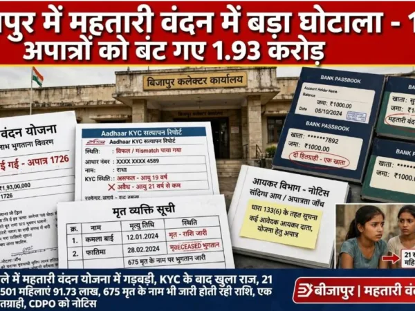 Bijapur: महतारी वंदन योजना में बड़ा खेल! अपात्रों को बंट गए ₹1.93 करोड़, KYC में खुली पोल, अब वसूली का संकट