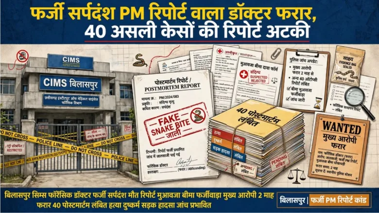 Snake bite compensation fraud Bilaspur CIMS doctor absconding