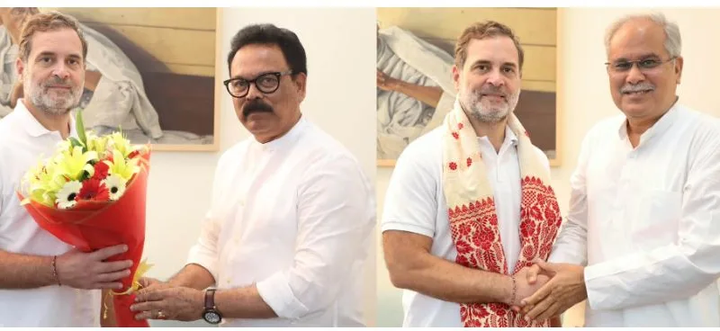 CG News: दिल्ली में राहुल गांधी से मिले सुखदेव भगत और भूपेश बघेल, जानें छत्तीसगढ़ कांग्रेस को लेकर क्या हुई बात?