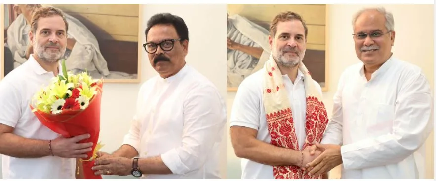 CG News: दिल्ली में राहुल गांधी से मिले सुखदेव भगत और भूपेश बघेल, जानें छत्तीसगढ़ कांग्रेस को लेकर क्या हुई बात?