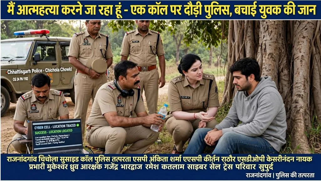 Rajnandgaon: ‘मैं आत्महत्या करने जा रहा हूं’, इस सुसाइड कॉल पर पुलिस ने दिखाई फुर्ती और बचा ली युवक की जिंदगी