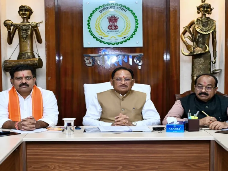 Chhattisgarh cabinet meeting discussing ex-Agniveer recruitment and renaming of the Tribal Affairs Department.