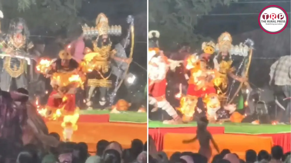 CG News: रावण दहन में मचा हड़कंप! आग की लपटों में घिरे हनुमान समेत 3 कलाकार