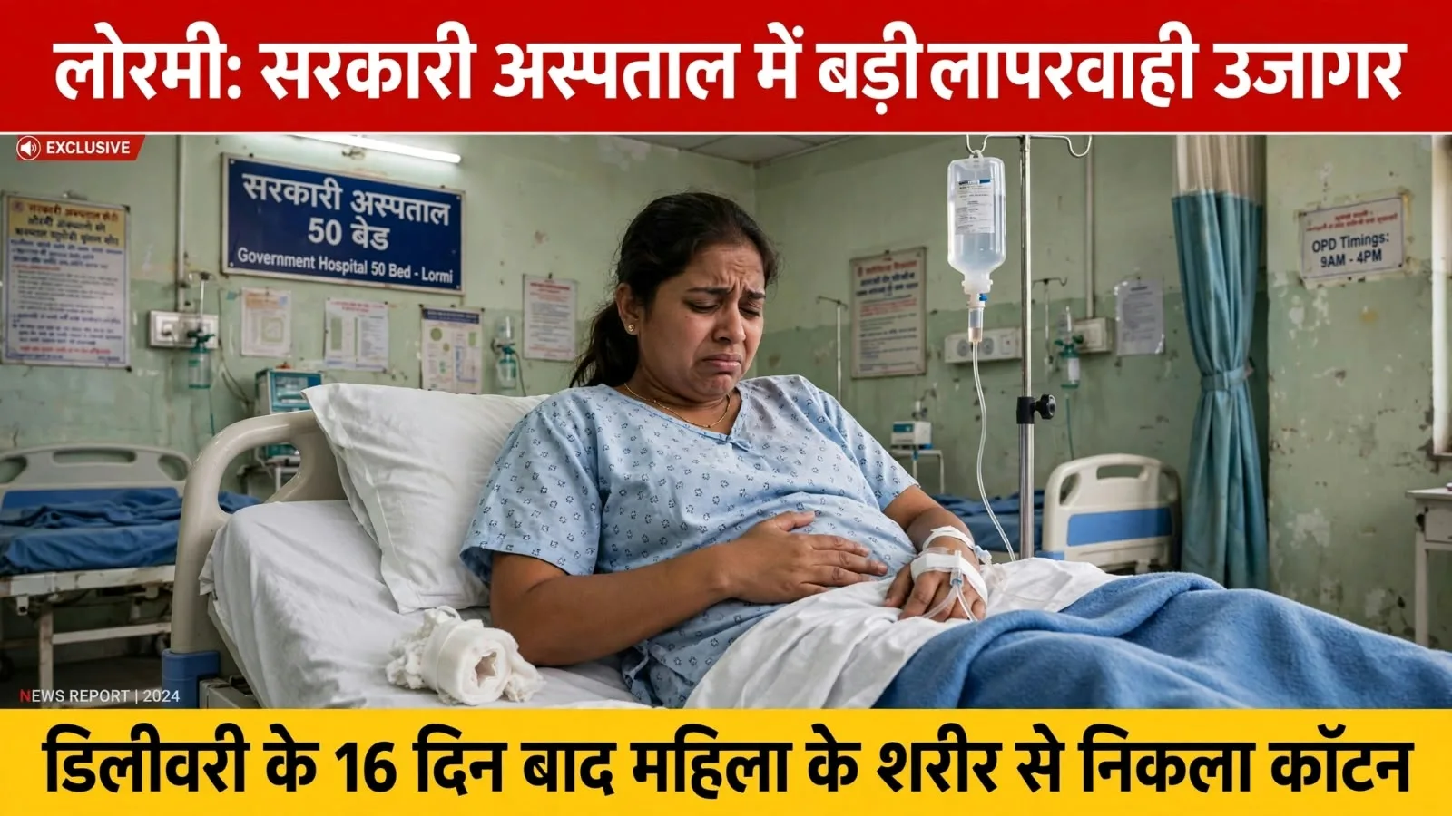 Lormi: सरकारी अस्पताल में बड़ी लापरवाही उजागर, डिलीवरी के 16 दिन बाद महिला के शरीर से निकला कॉटन, मामले को दबाने की कोशिश