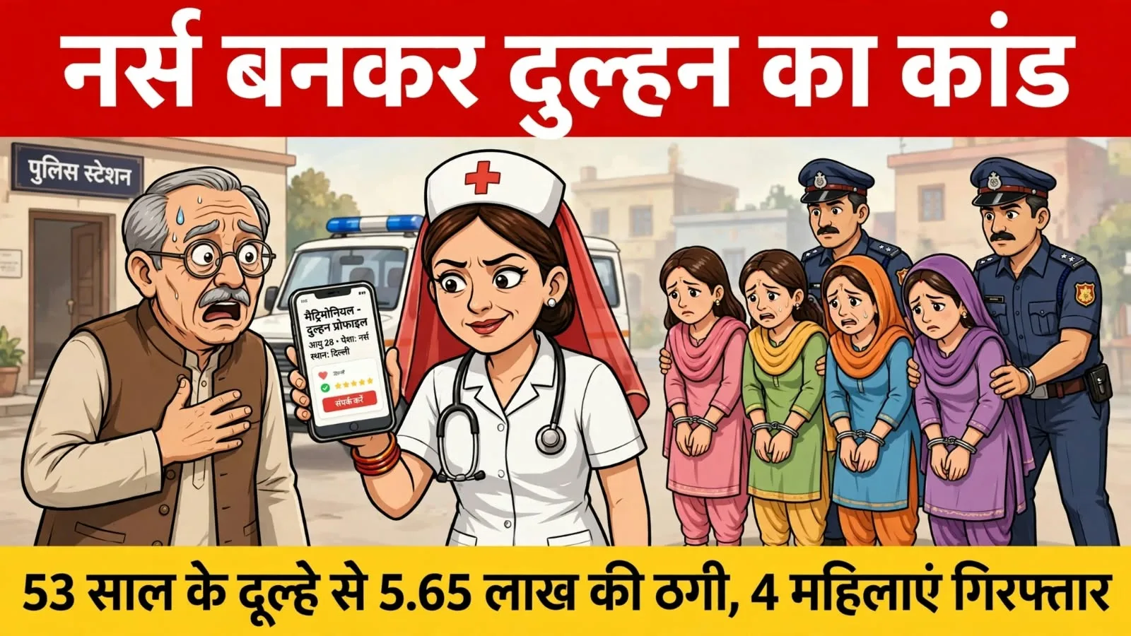 नर्स बनकर दुल्हन का कांड: 53 साल में दुल्हा बनने की थी चाहत, मोबाइल पर शादी का विज्ञापन पढ़कर फर्जी नर्स पर लुटा दिए लाखों