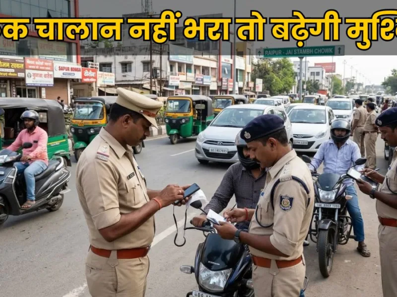 Raipur traffic e challan