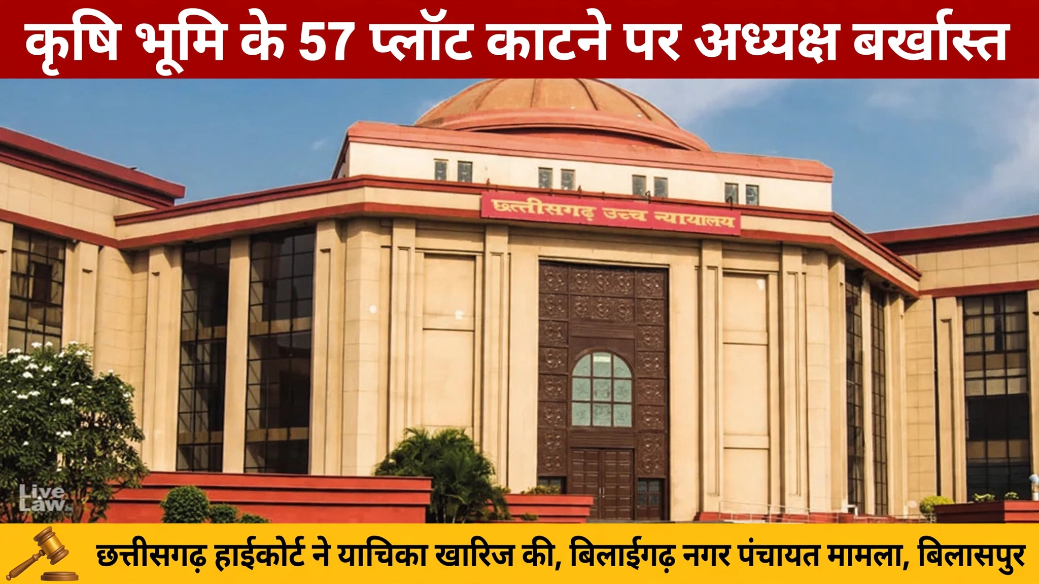 Bilaspur:कृषि भूमि के 57 प्लॉट काटने के मामले में हटाए गए बिलाईगढ़ नपं अध्यक्ष की याचिका खारिज, हाई कोर्ट ने आदेश को रखा बरकरार