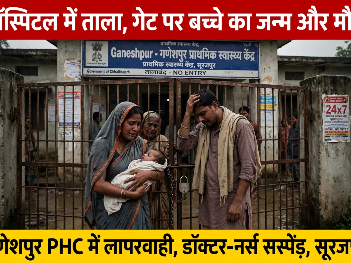 woman gives birth at the gate
