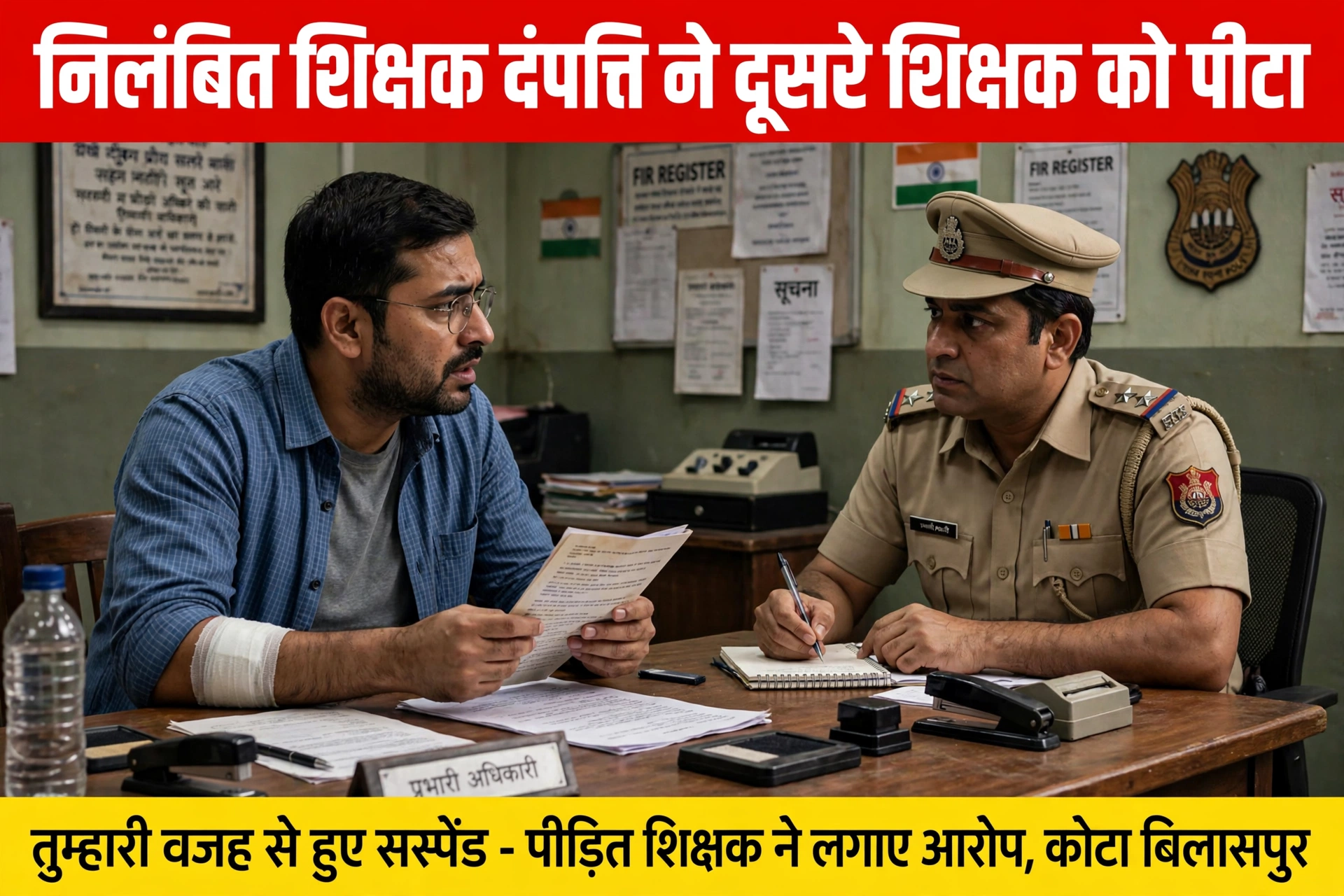 Bilaspur: शिक्षक दंपती ने दूसरे शिक्षक को जमकर पीटा, कहा- ‘तुम्हारी वजह से हुए सस्पेंड’, पीड़ित पहुंचा पुलिस की शरण में