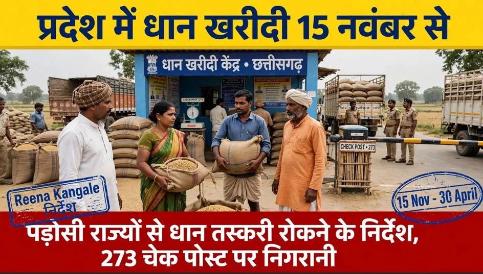 Raipur: प्रदेश में धान खरीदी 15 नवंबर से शुरू, पड़ोसी राज्यों से धान तस्करी रोकने के लिए खाद्य सचिव रीना कंगाले ने दिए सख्त निर्देश