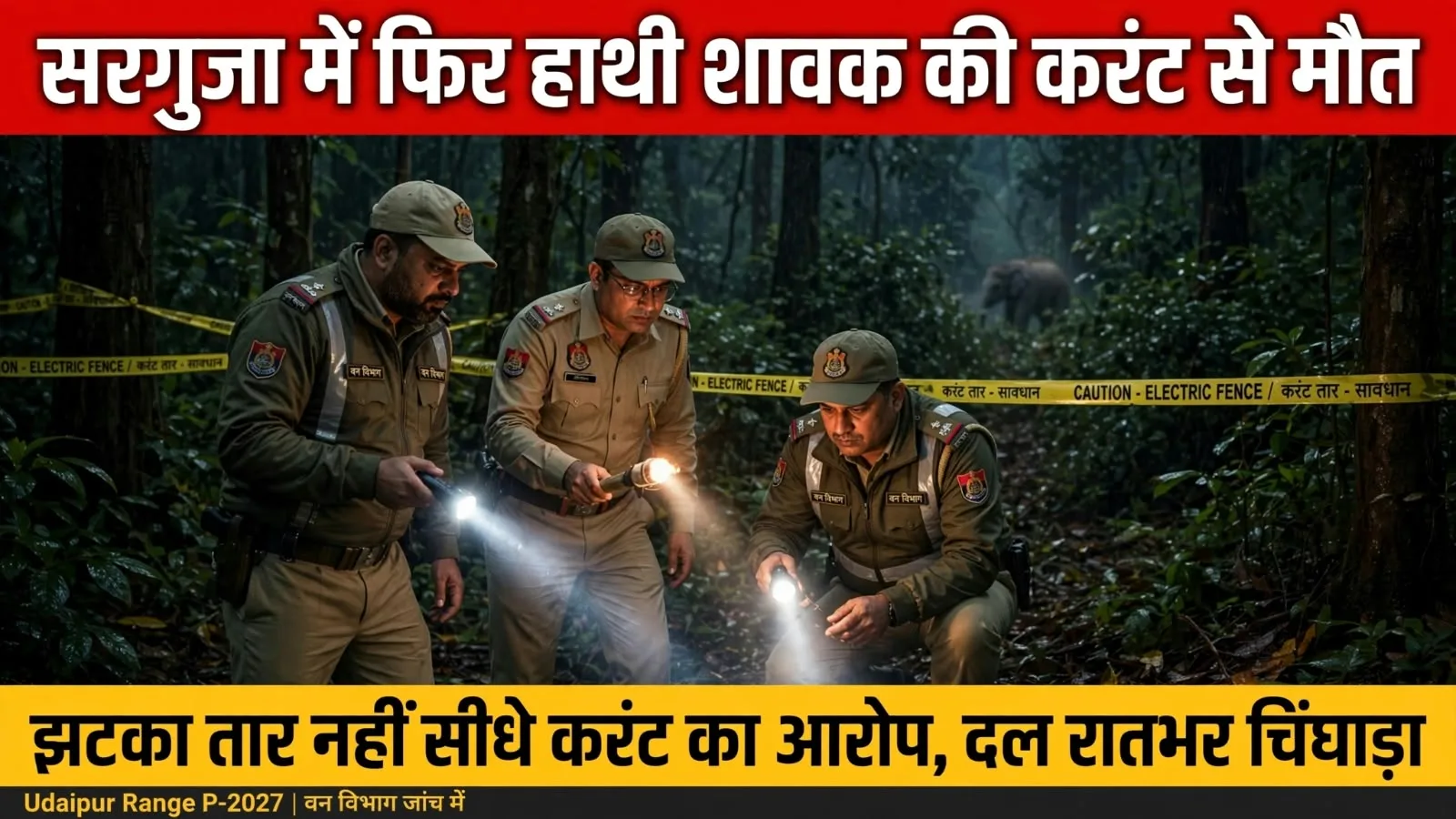 एक और हाथी की करंट से हुई मौत, इस बार शावक बना ग्रामीणों की मनमानी का शिकार, आखिर कर क्या रहा है वन विभाग का मैदानी अमला ?