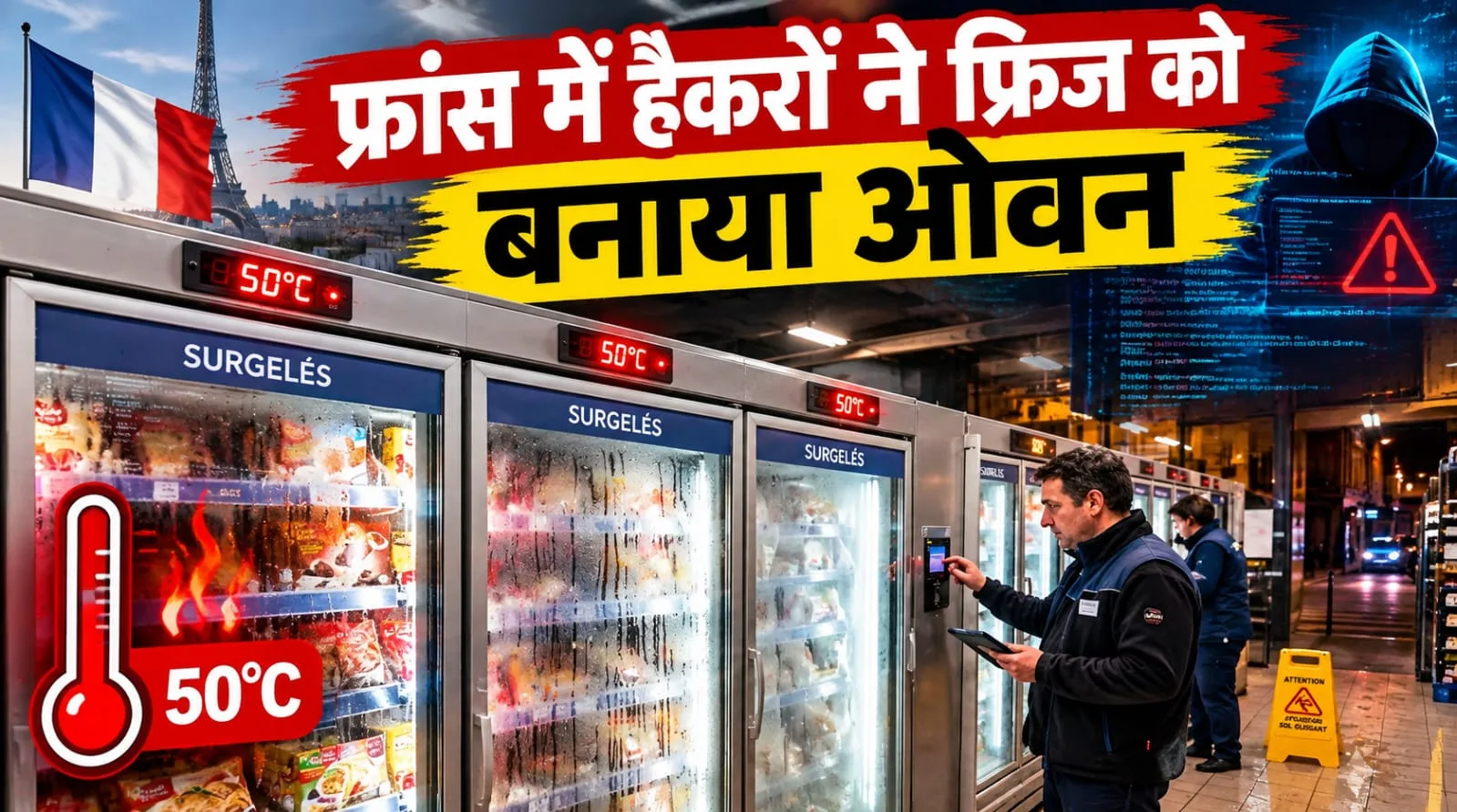 France Cyber Attack: फ्रांस में नए तरीके का साइबर अटैक, 500 दुकानों के फ्रिज बने ओवन