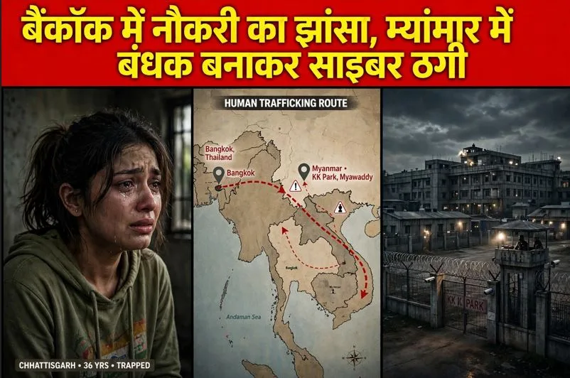 बैंकॉक में नौकरी का झांसा देकर छत्तीसगढ़ की युवती को म्यांमार में बनाया बंधक, झोंका ठगी के जल में, कोरबा की युवती ने बताया खौफनाक सच