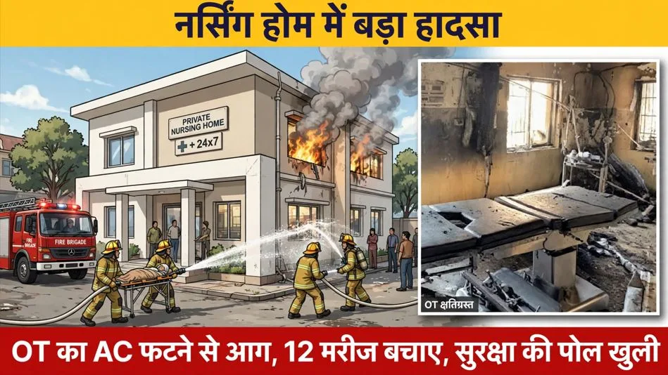 निजी अस्पतालों की सुरक्षा भगवान भरोसे: स्वास्तिक नर्सिंग होम के OT का AC ब्लास्ट, ICU के 12 मरीजों की सांसे अटकी