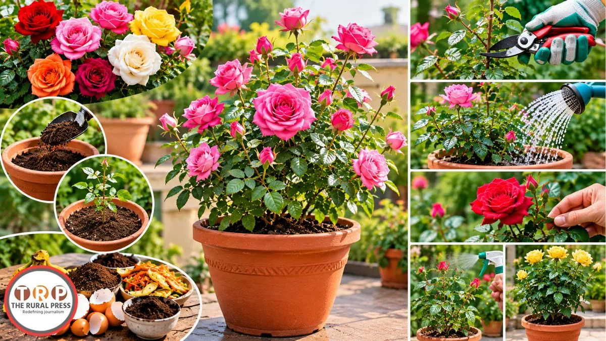 Rose Plant Care: गमले में गुलाब उगाने का सही तरीका, प्रूनिंग से लेकर फ्री की खाद तक जानें सब कुछ