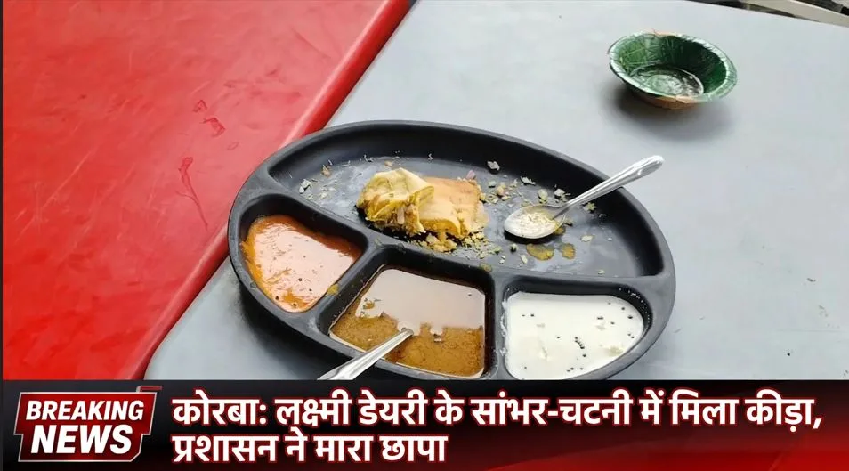 Korba: होटल में नाश्ता कर रहे ग्राहक को सांभर चटनी में मिला कीड़ा, खाद्य अफसर नहीं पहुंचे तो पुलिस को करनी पड़ी कार्रवाई
