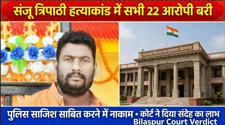 Bilaspur: सरे आम गोलियों से भूनकर हत्या, मगर साजिश साबित करने में फेल रही पुलिस, संजू त्रिपाठी हत्याकांड में सभी 22 आरोपी बरी