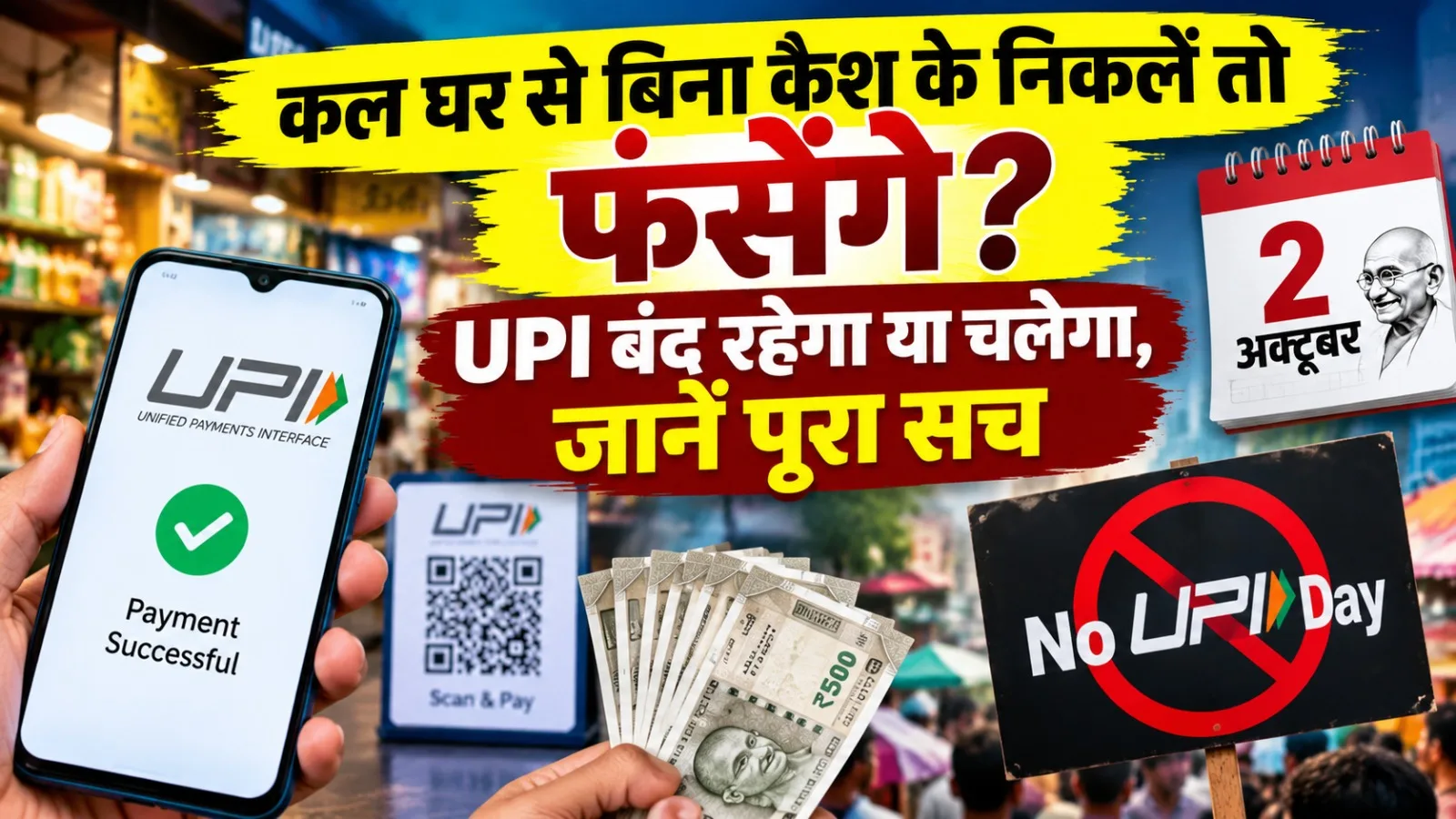 कल घर से बिना कैश के निकले तो फंसेंगे? UPI बंद रहेगा या चलेगा, जानें पूरा सच